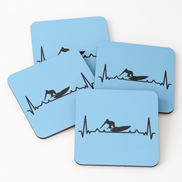 Item preview, ECG heartbeat surfer surfer sport and water sports designed and sold by Andrea-Design.