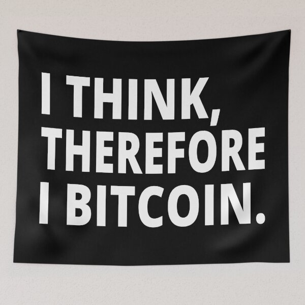 Item preview, I think, therefore I bitcoin  designed and sold by koshodesign.
