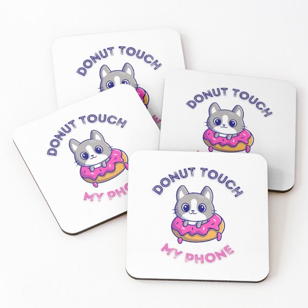 Item preview, Donot Touch My Phone - Cute cat on donut designed and sold by bsrishika.