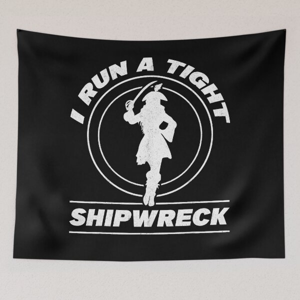 Item preview, I Run A Tight Shipwreck Caribbean Freebooter Female Pirate T-Shirt designed and sold by duselsvmon.