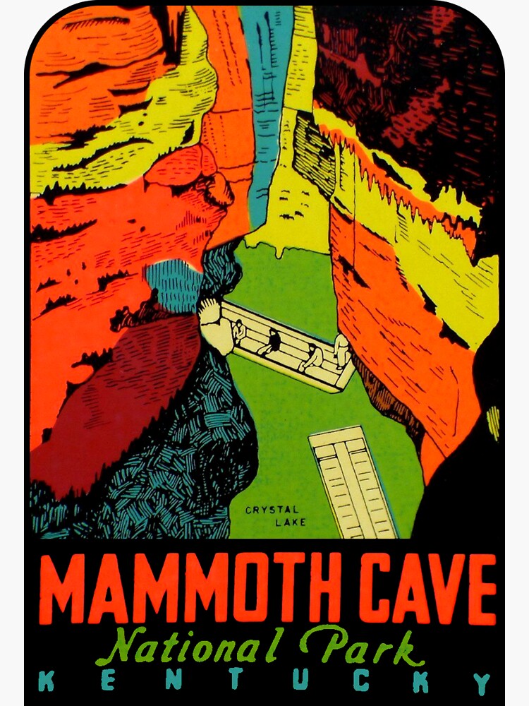 Mammoth Cave National Park Kentucky Vintage Travel Decal Sticker For