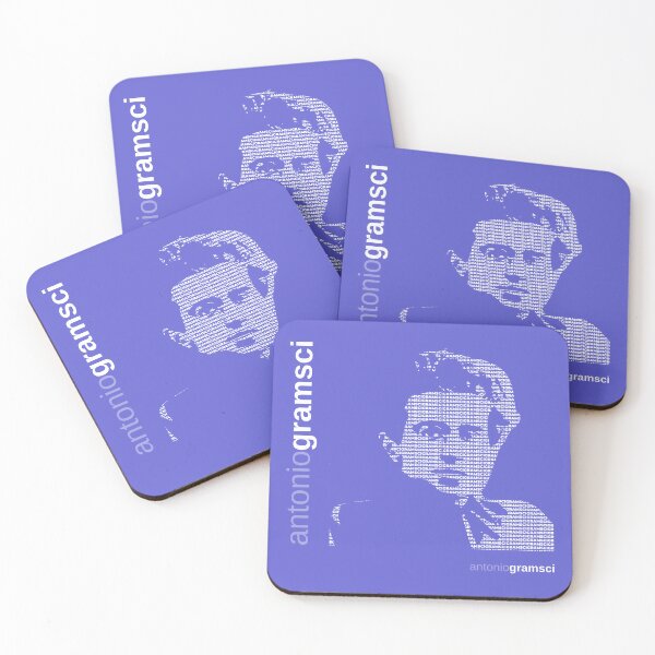 Item preview, Antonio Gramsci typographic poster (purple) designed and sold by CMYKStudio.