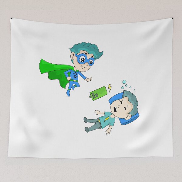 Item preview, Boy sleep Tight and superboy flying in the sky designed and sold by Scopestor.