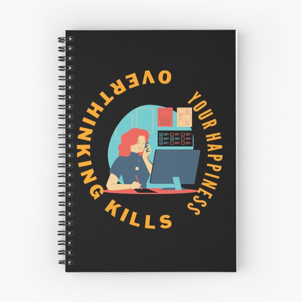 Item preview, Overthinking kills your happiness cute Art Design designed and sold by Shahnawaz Khandesigner.