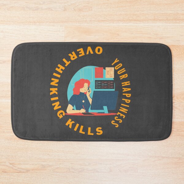 Item preview, Overthinking kills your happiness cute Art Design designed and sold by Shahnawaz Khandesigner.
