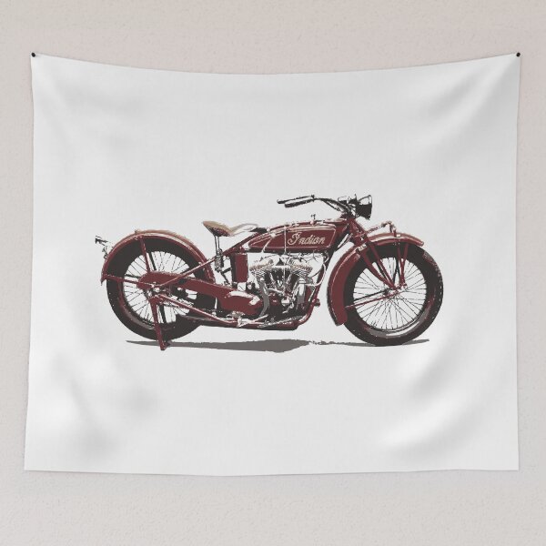 Item preview, Vintage 1926 Indian Scout Motorcycle Classic Motorbike Biker Design designed and sold by Moonrock Design.