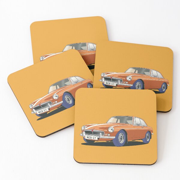 Item preview, MGB GT in Bracken Orange designed and sold by Webazoot Industries - Car Art.