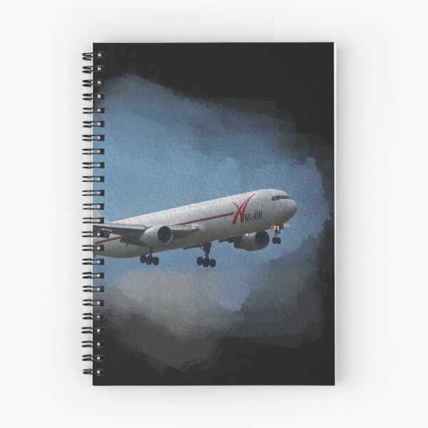 Item preview, watercolor Boeing 767 black background designed and sold by FDbubble1986.