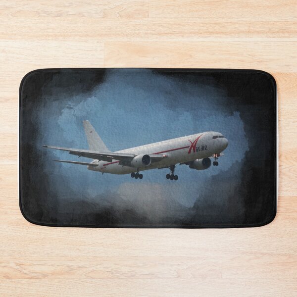 Item preview, watercolor Boeing 767 black background designed and sold by FDbubble1986.
