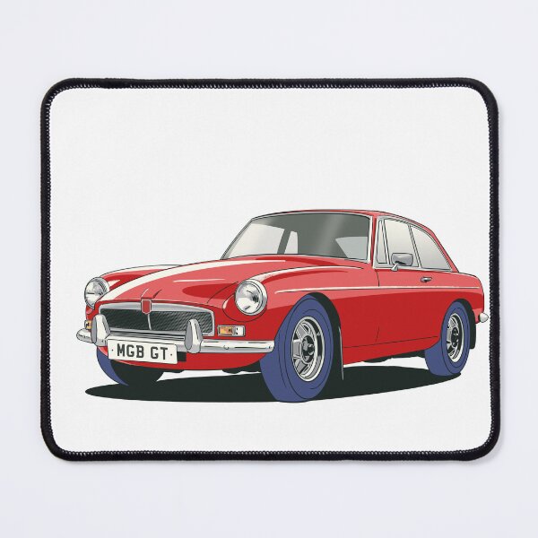 Artikelvorschau, MGB GT in Flammenrot entworfen und verkauft von Webazoot Industries - Car Art.