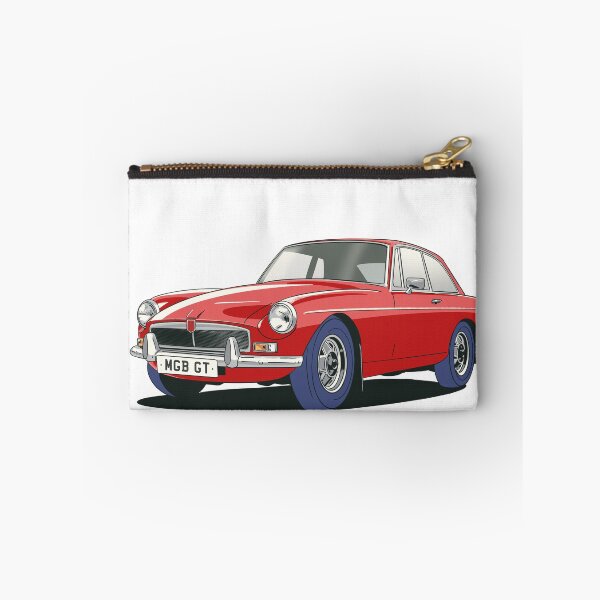 Aperçu de l'œuvre MGB GT en rouge flamme créée et vendue par Webazoot Industries - Car Art.