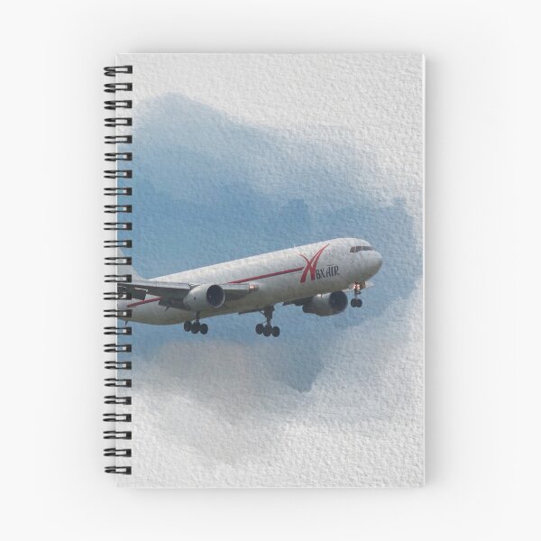 Item preview, watercolor Boeing 767 black background designed and sold by FDbubble1986.