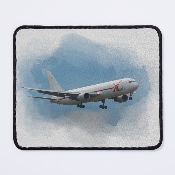 Item preview, watercolor Boeing 767 black background designed and sold by FDbubble1986.