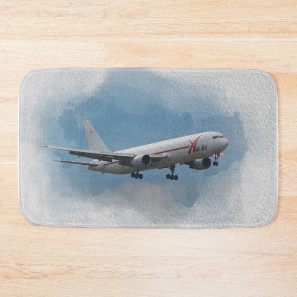 Item preview, watercolor Boeing 767 black background designed and sold by FDbubble1986.