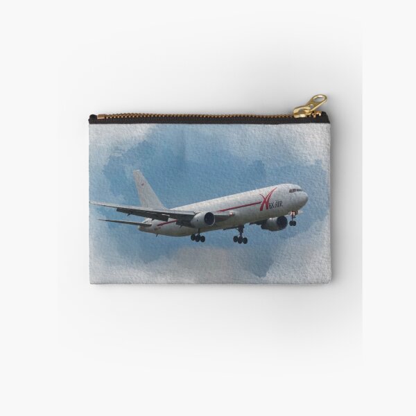 Item preview, watercolor Boeing 767 black background designed and sold by FDbubble1986.