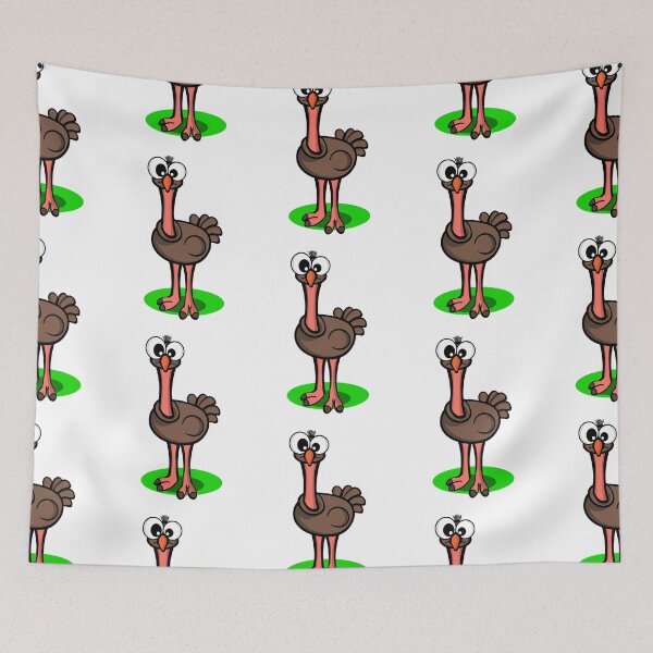 Item preview, Funny Cartoon Ostrich  designed and sold by RGIllustrations.
