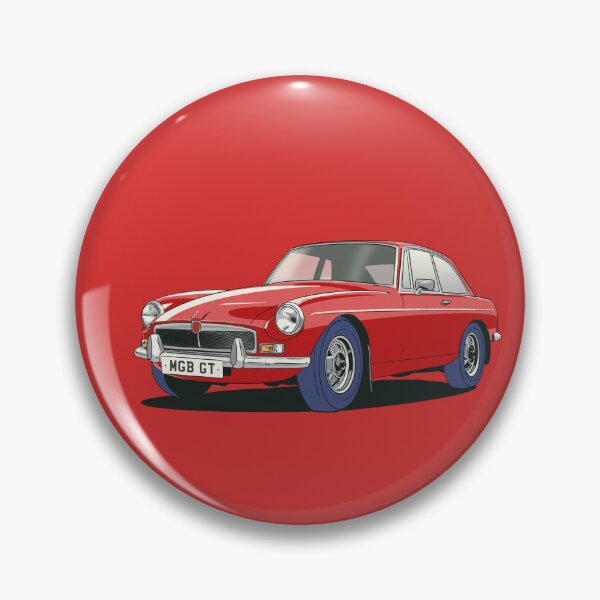 Artikelvorschau, MGB GT in Flammenrot entworfen und verkauft von Webazoot Industries - Car Art.
