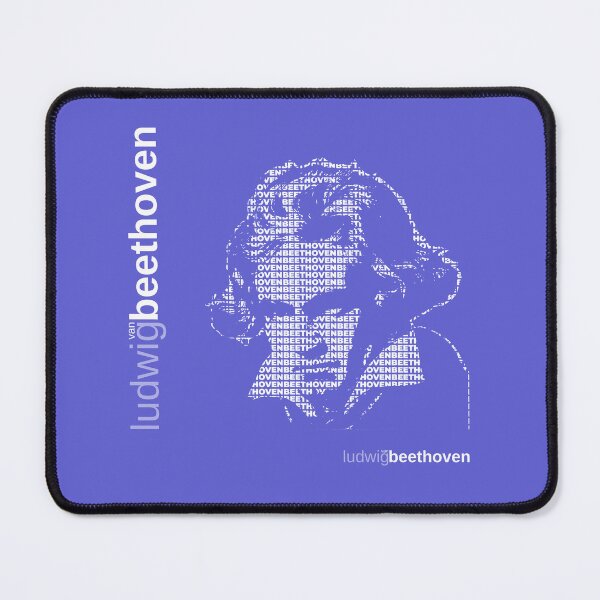Item preview, Ludwig van Beethoven typographic poster (indigo) designed and sold by CMYKStudio.