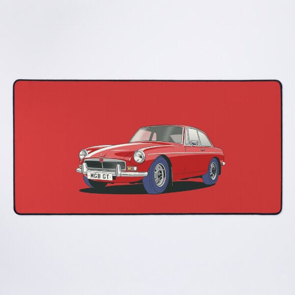 Artikelvorschau, MGB GT in Flammenrot entworfen und verkauft von Webazoot Industries - Car Art.