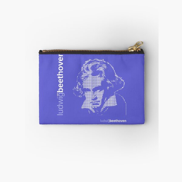 Item preview, Ludwig van Beethoven typographic poster (indigo) designed and sold by CMYKStudio.