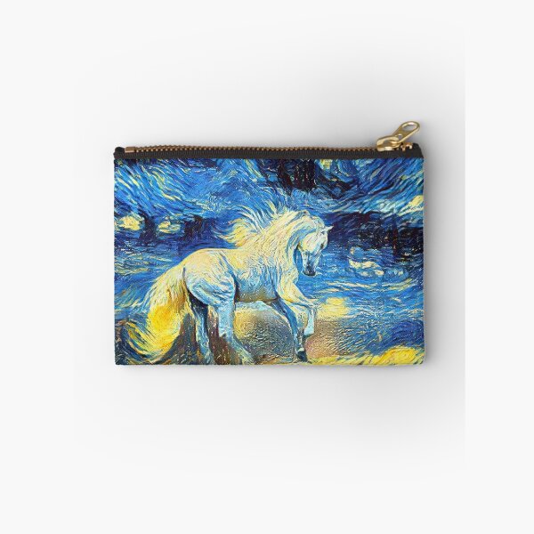 Item preview, Van Gogh Style Large Horse Wall Art Print, Abstract Artwork Large Race Oil Painting Canvas, White Horse Drawing. designed and sold by Diemante.