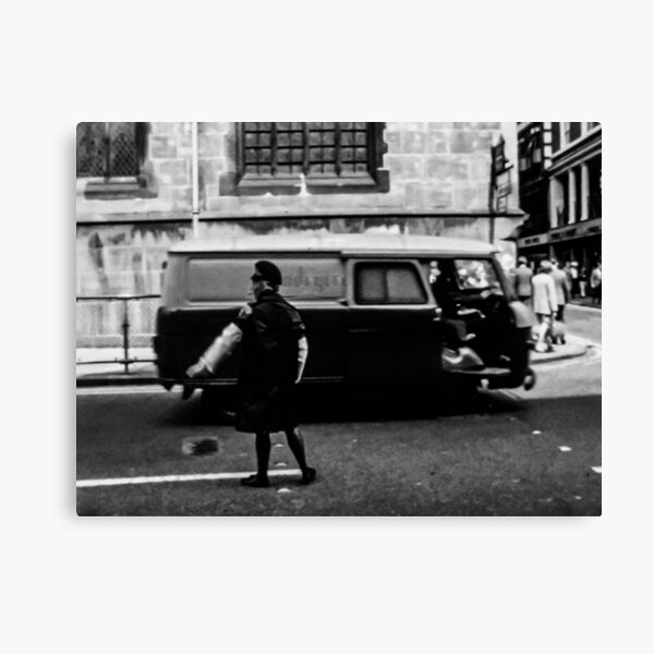 Traffic cop in the city center, Chester Canvas Print
