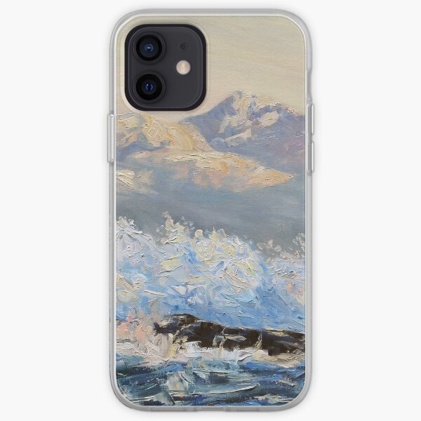 detail Northeasterly Morning Strait of Georgia Mayne Island BC iPhone Soft Case