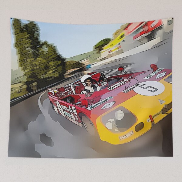 Aperçu de l'œuvre Affiche classique Alfa Romeo Mille Miglia - Légende de la course italienne vintage créée et vendue par Road To Track.