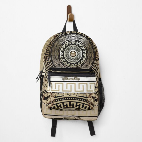 Item preview, Baroque Bronze Black Medallion Greek Meander designed and sold by Yiorgos Designs.