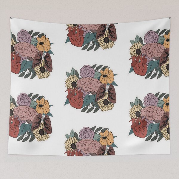 Item preview, Floral Anatomy Sticker designed and sold by llmdesigns.