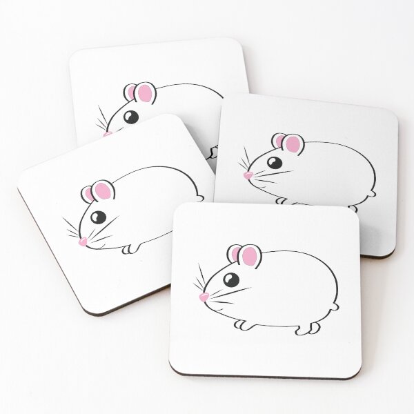 Item preview, Hamster - Cute White Hammy designed and sold by WhimsyAndMojo.