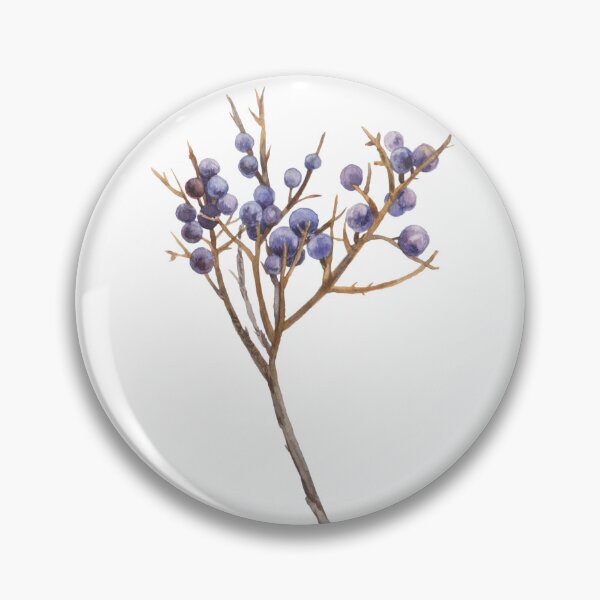 Item preview, Juniper Twig With Berries Watercolor designed and sold by ArtLab9.
