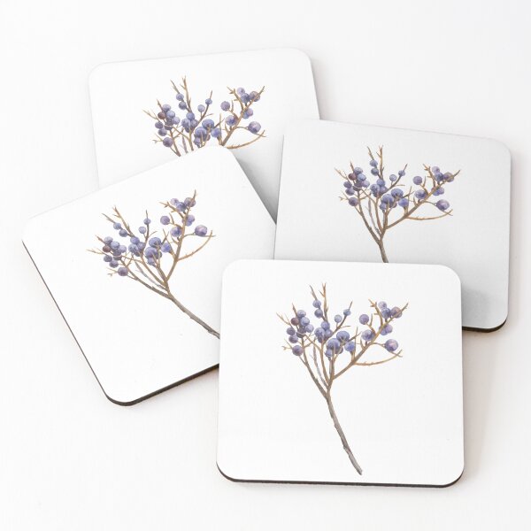 Item preview, Juniper Twig With Berries Watercolor designed and sold by ArtLab9.