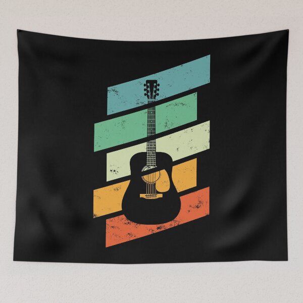 Item preview, Vintage Style Dreadnought Style Acoustic Guitar Retro Colors designed and sold by nightsworthy.