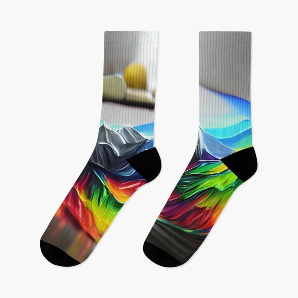 Item preview, AI Generated Art, Colourful Mountain Layers  designed and sold by ACC .
