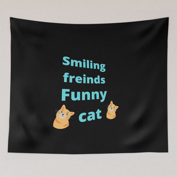 Item preview, Smiling friends funny cat cute Art Design designed and sold by Shahnawaz Khandesigner.