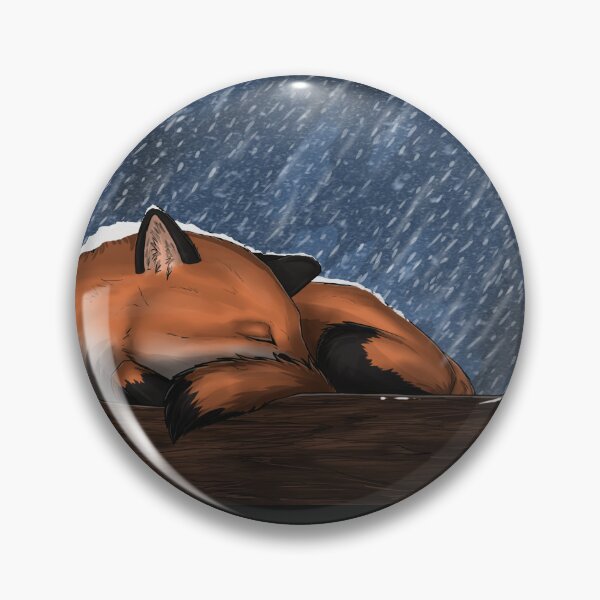 Item preview, Fox sleeping while it snows designed and sold by HCRArtwork.