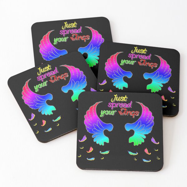 Item preview, Spread your wings, colorful font design, great artist sayings, individualists designed and sold by Kirei-Lily.
