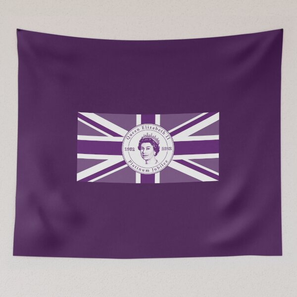 Item preview, Queen Elizabeth Platinum Jubilee British Flag Union Jack purples designed and sold by LindaCooke.