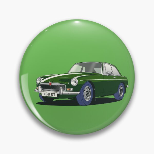 Artikelvorschau, MGB GT in Grün entworfen und verkauft von Webazoot Industries - Car Art.