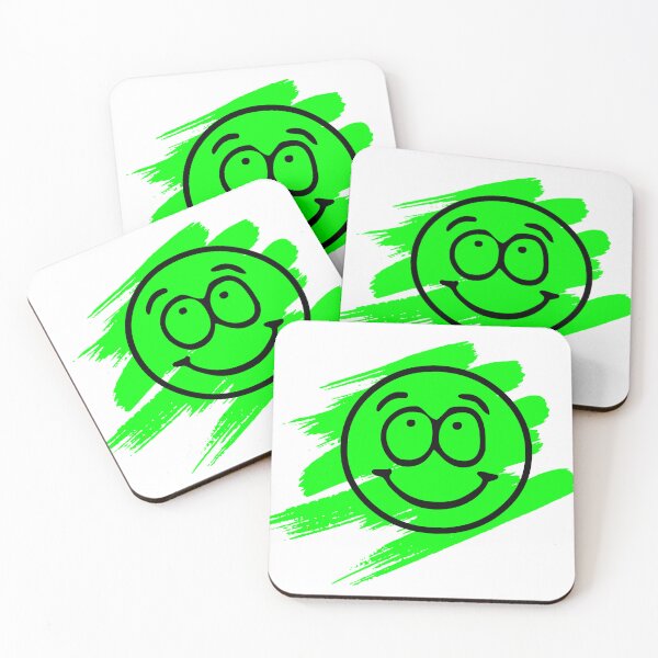 Item preview, Smiley Face With Green Paint Brush Stroke Happy Emoji designed and sold by Moonrock Design.