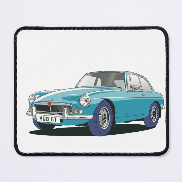 Artikelvorschau, MGB GT in Rivierablau entworfen und verkauft von Webazoot Industries - Car Art.