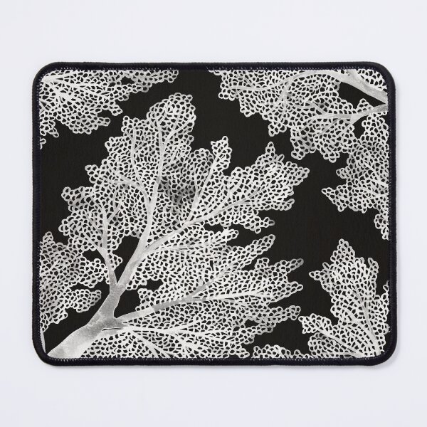 Item preview, Sea Fan Coral – White on Black designed and sold by Cat Coquillette.