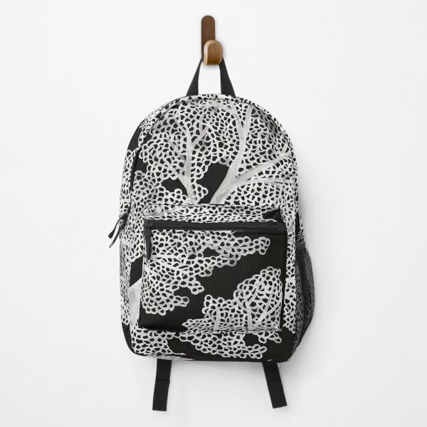 Item preview, Sea Fan Coral – White on Black designed and sold by Cat Coquillette.