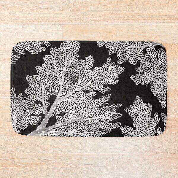Item preview, Sea Fan Coral – White on Black designed and sold by Cat Coquillette.