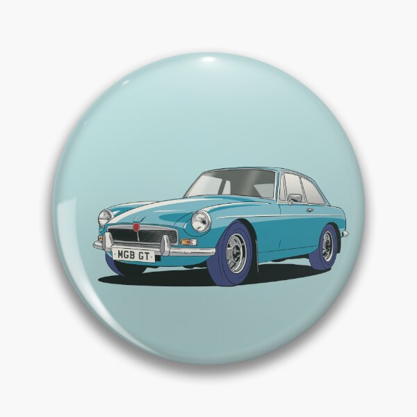 Artikelvorschau, MGB GT in Rivierablau entworfen und verkauft von Webazoot Industries - Car Art.