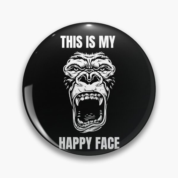 Artikelvorschau, Das ist mein fröhliches Gesicht, Gorilla, wütender Gorilla, Gorilla-Modus entworfen und verkauft von OutLoudDesigns.