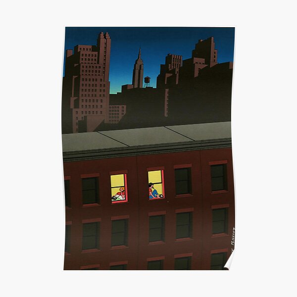 Midnight window guy Billout House Poster