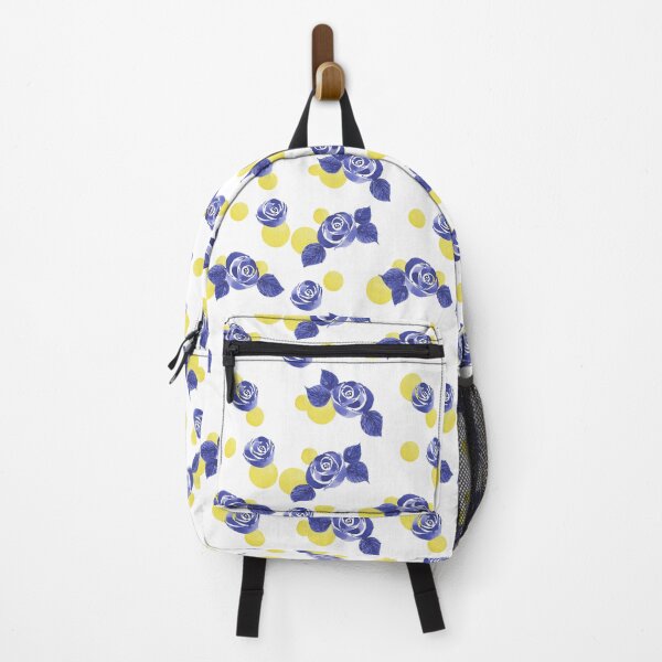 Item preview, Blue Watercolor Roses And Yellow Polka Dots designed and sold by HildegunStudio.