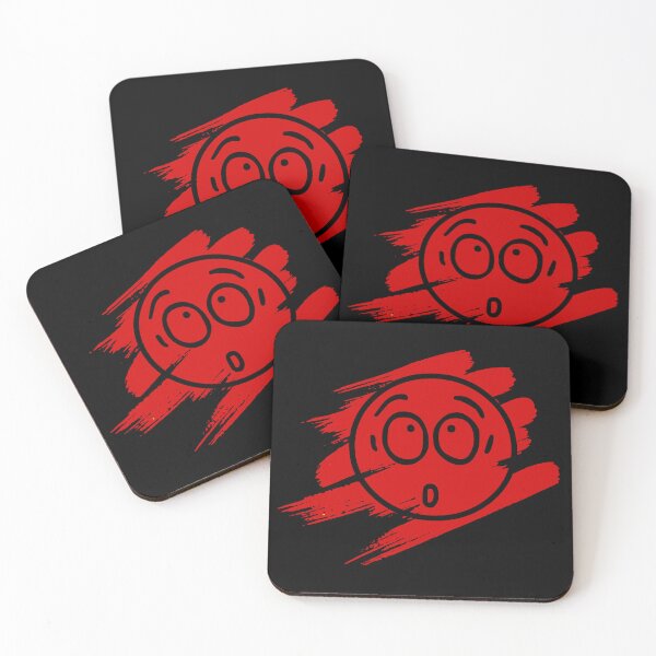 Item preview, Surprised Smiley Face With Red Brush Strokes Design designed and sold by Moonrock Design.